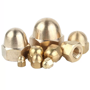 Din1587 M3 M4 M5 M6 M8 M10 M12 Brass acorn Nut cap Hex <span class=keywords><strong>Nuts</strong></span> trang trí Dome Head bìa hình bán nguyệt - Product Image 5