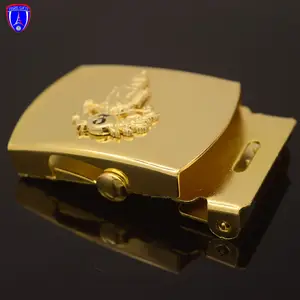 Cheap excellent quality plating metal belt buckle clasp adjust buckle men shiny gold belt buckle