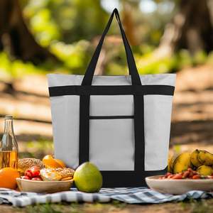 Bolsa Térmica Reutilizable Grande Personalizada con Cierre, Bolsas de Compras Térmicas a Prueba de Fugas para Entrega de Alimentos, Viajes a la Playa, <span class=keywords><strong>Uber</strong></span> <span class=keywords><strong>Eats</strong></span>, Picnic - Product Image 6