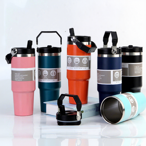 <span class=keywords><strong>Mug</strong></span> de voyage <span class=keywords><strong>isotherme</strong></span> grand format 890 ml (30 oz) avec couvercle à boucle de transport intégrée et bec verseur, récipient thermique sous vide pour boissons chaudes et froides - Product Image 1