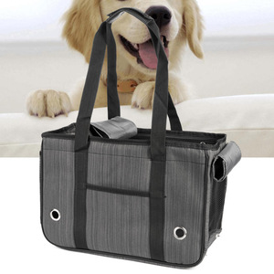 Enclosed Pet Carrier Portable Travel <b>Backpack</b> For <b>Cats</b> Dogs Double Roll Up Mesh Design Solid Color - Product Image 4