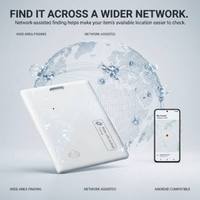 Traceur de cartes noir et blanc, étanche à la poussière IP6X, en plastique Android pour localisateur de portefeuille, sac, bagage, animaux de compagnie