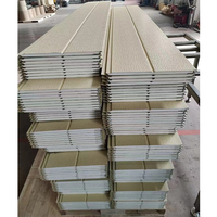 Panneau de petite maison Panneau mural sandwich en polyuréthane PU en plastique semblable à du bois pour l'extérieur et l'extérieur Isolation du matériau à âme en mousse
