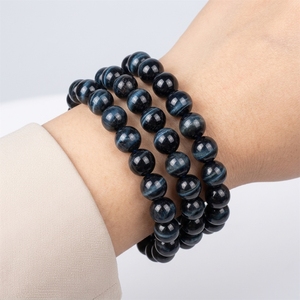 Bracelets en perles <span class=keywords><strong>de</strong></span> cristal œil <span class=keywords><strong>de</strong></span> <span class=keywords><strong>tigre</strong></span> bleu naturel <span class=keywords><strong>de</strong></span> 10 mm, bijoux fantaisie <span class=keywords><strong>de</strong></span> haute qualité en gros pour cadeau - Product Image 1