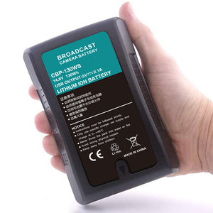Paquete de Baterías Recargables con Montura en V Dorada de 95 Wh, Directo de Fábrica, para Cámaras de Transmisión RED Blackmagic ARRI y Luces LED - Product Image 1