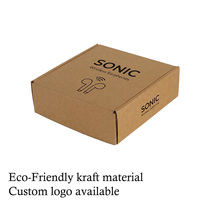 Boîte d'emballage pour écouteurs sans fil personnalisée, écologique et recyclable - Auto-assemblante, antichoc, en kraft mat, pour l'électronique grand public