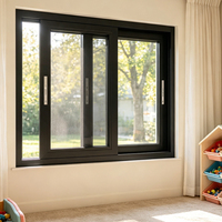 Ventana Corredera de Aluminio con Recubrimiento en Polvo Color RAL Personalizado para Diseño Arquitectónico, Suministro OEM HUACAI