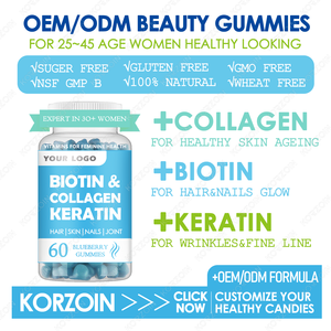 Complément alimentaire OEM à la biotine, gommes à la biotine, vitamines et suppléments pour femmes, gommes pour les cheveux - Product Image 2