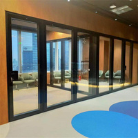 Système de cloison en verre de haute qualité, cadre en aluminium, épaisseur 85 mm, design modulaire, panneau pour espaces commerciaux extérieurs, chambre à coucher