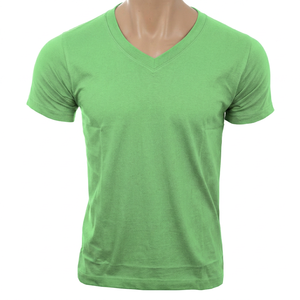 Camiseta Formal de Cuello Redondo para Hombre, Manga Corta, Verde Sólido, 100% Algodón Tejido, Corte Regular, Logotipo Frontal - Product Image 1