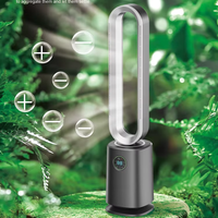 Ventilateur purificateur numérique sans pales CE Cets TP-12 3-en-1 avec désinfection plasma H11, 102 cm, 45 W, sur pied, pour usage hôtelier et domestique