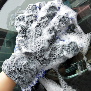 Gants de lavage de voiture Kingdetail en peluche à cinq doigts, bleu + gris, sans peluches, super absorbants, multifonctionnels, pour le nettoyage des espaces - Product Image 5
