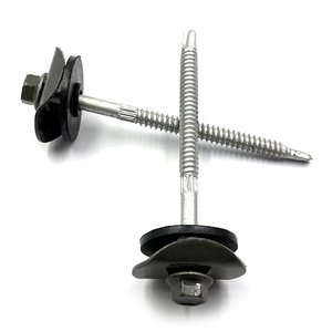 สกรูยึดหลังคา Cyclone Assembly พร้อมแหวนรอง สกรูหัวหกเหลี่ยมเจาะเองได้ เคลือบ Ruspert - Product Image 2