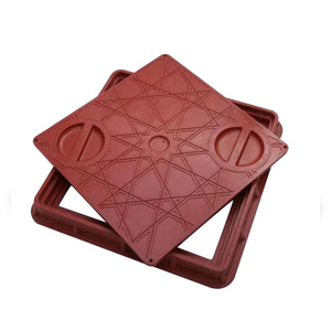 Cubierta de alcantarilla compuesta de resina reciclada ecológica Material plástico FRP que reduce <span class=keywords><strong>la</strong></span> <span class=keywords><strong>huella</strong></span> de carbono en <span class=keywords><strong>la</strong></span> construcción disponible rojo - Product Image 5