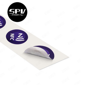 Personnalisé imprimable 13.56MHZ RFID Ntag 213 Ntag 215 Ntag 216 papier rond NFC puce autocollant étiquette pour téléphone - Product Image 1
