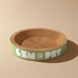 Venta directa de fábrica, tablero redondo para rascar gatos, sin <span class=keywords><strong>caspa</strong></span>, cama para gatos, resistente a los arañazos, personalización de soporte - Product Image 5