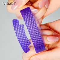 Tiras Blanqueadoras Naturales de Alta Viscosidad Sin Peróxido V34+Pap, Tiras Secas para Blanqueamiento Dental Púrpura para Dientes Sensibles