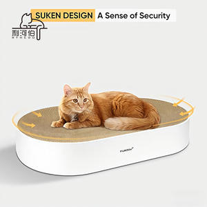 Camas para Gatos em Forma Oval Grande Arranhador para Gatos BB Flute Papel Corrugado Popular no Mercado Coreano - Product Image 3