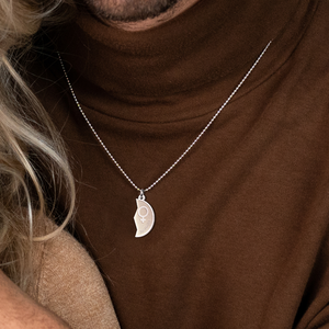 Collane per Coppie in Acciaio Inossidabile Placcato Oro 14K, Set di Ciondoli Personalizzabili <span class=keywords><strong>con</strong></span> Simbolo Maschile e Femminile - Product Image 5