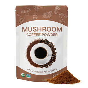 Bolsa de polvo de extracto de café Ganoderma de hongo Reishi instantáneo de etiqueta privada orgánica embalaje mezcla de café Premium - Product Image 1