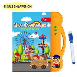Children Preschool Happy Educational E Book Bilingual Book English French Learning Machines For Kids