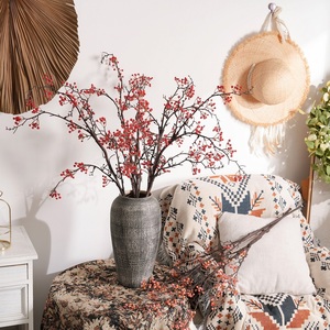 Rami Artificiali di Arance e Ciliegie Selvatiche Autunnali per Decorazioni Natalizie, Rami Spray di Frutta di Alta Qualità all'Ingrosso - Product Image 2