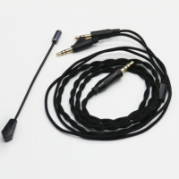 Double câble de jeu de casque en nylon tissé à réduction de bruit claire 3.5 avec microphone haute définition amovible Câble 3.5/USB/TYPE-C
