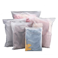 Sac en plastique transparent givré, résistant, imprimé sur mesure, avec fermeture éclair, pour cosmétiques, vêtements et voyages, imperméable