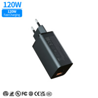 Chargeur GaN Super Tendance 120W Électronique 1 Port USB-C USB A PD QC3.0 Protection Voyage Prise EU/UK Accessoires Mobiles Vente en Gros