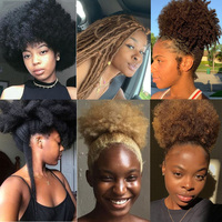 REBECCA 100% Cheveux Humains Brésiliens Afro Crépus Pas Chers en Vrac pour Tresses et Extensions de Cheveux Dreadlocks