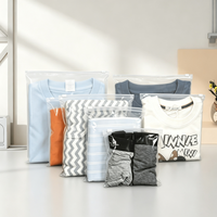 Pochette Ziplock CPE transparente avec logo personnalisé, impression couleur et motif sur mesure, sac d'emballage plastique à fermeture éclair pour T-shirts, sweats à capuche et vêtements