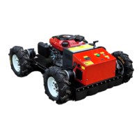 Tondeuse à essence industrielle haute performance 800 mm pour désherbage sur pentes, vergers et terres agricoles, avec capacité de franchissement stable