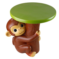 Nouveauté : Sculpture de singe peinte à la main, figurine animale en résine, décoration d'appoint en forme d'arbre pour table basse et table d'appoint, pour l'intérieur