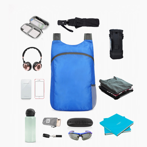 <span class=keywords><strong>Sac</strong></span> <span class=keywords><strong>à</strong></span> <span class=keywords><strong>dos</strong></span> de voyage pliable en polyester imperméable ultraléger pour activités de plein air, avec fermeture éclair et design arqué, promotionnel, fabriqué en Chine - Product Image 3