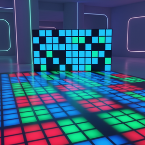 Juego Interactivo de Integración de Equipos en Interiores, Sala de Juegos Deportivos, Cuadrícula de Píxeles Activa de 30x30 cm, Juego de Activación, Luz LED para Piso, Juego de Baile - Product Image 1