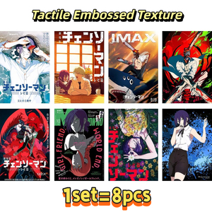 Set de 8 Pósters de Anime de Denji <span class=keywords><strong>Makima</strong></span>, 16.5x11.4 Pulgadas, Sin Marco, HD, Colores Brillantes, Papel con Textura Táctil en Relieve, Regalo para Fanáticos del Anime - Product Image 3