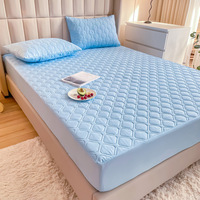 Protège-matelas matelassé imperméable en polyester 300 fils, imprimé sur mesure, pour hôtel et usage domestique, lavable en machine
