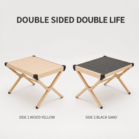 Table pliante double face en alliage d'aluminium YYD OVERLAND, 89 cm, pour camping et pique-nique, 40 kg, pliable, avec sac de transport
