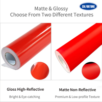 Fabricante Confiable de Guangzhou, Rollo de Papel Adhesivo de Vinilo PVC de Color Rojo, Materiales para Plotter de Corte