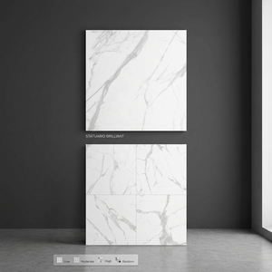 Vistaar Statuario Himalaya White Polished Porcelain Tile 1200x1200mm Floor Slab 4x4 Ft Indoor Ceramic Tiles Design - Product Image 3