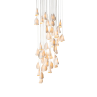 Lustre en céramique moderne et minimaliste, luminaire suspendu multi-câbles pour villa, escalier, hall d'hôtel, grand salon, décoration intérieure