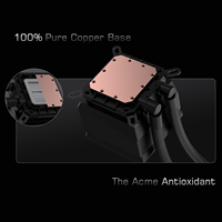 LOVINGCOOL Nouveau style Ventilateurs et refroidisseurs d'eau en céramique pour PC de jeu 360mm CPU AIO Refroidisseur liquide avec écran LCD IPS de 4,0 pouces