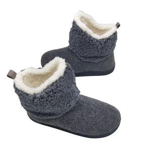 OEM Hot Selling Custom logo Women's Comfort Winter Snow Warm Home Ankle Knitted Flet <strong>Sherpa</strong> Fleece Indoor <strong>Boots</strong> - Product Image 4