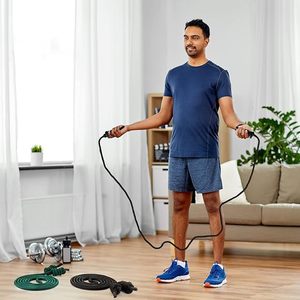 <span class=keywords><strong>Corde</strong></span> d'exercice de flux de fitness de longueur réglable fabriquée à la main <span class=keywords><strong>corde</strong></span> à <span class=keywords><strong>sauter</strong></span> travaillée à Double tresse pour le matériel en nylon d'entraînement à la maison - Product Image 5