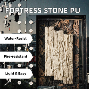 现代风格聚氨酯石材文化墙板防水荧光方格家居1220 * 600毫米经典内外墙 - Product Image 5