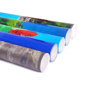 Toptan 50cm 3D su geçirmez akvaryum yapıştırıcı duvar kağıdı çift taraflı çıkartmalar balık tankı arka plan boyama