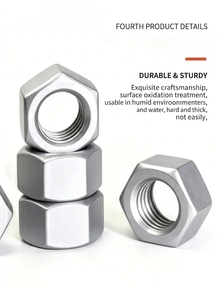 Pernos y <span class=keywords><strong>Tuercas</strong></span> Hexagonales Dacromet Fujinrui M8, Modelo CLASE 4, Estándar DIN934, Venta Directa de Fábrica, Prueba de Pulverización de Sal de 1000 Horas - Product Image 4