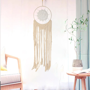 <span class=keywords><strong>Acchiappasogni</strong></span> Decorativo in Macramè di Cotone Intrecciato, Design Creativo Moderno e Personalizzabile - Product Image 2