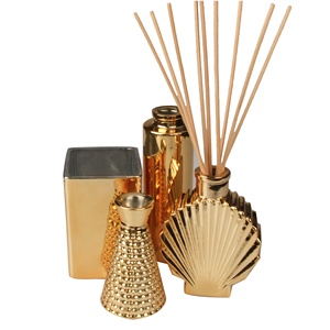 Hương Thơm Vàng Quân Đội Tam Giác Màu Xanh Lá Cây Sang Trọng Nến Sậy Khuếch Tán Chai Tháp Mười Bộ Haodexin Thuỷ Tinh Tablewares Container Tàu Sáp - Product Image 2