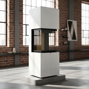 Estufa de <span class=keywords><strong>Leña</strong></span> de Alta Eficiencia, Estilo Tradicional, Metálica, Empotrada en Madera, para Calefacción Interior en el Hogar, para la Sala de Estar - Product Image 1